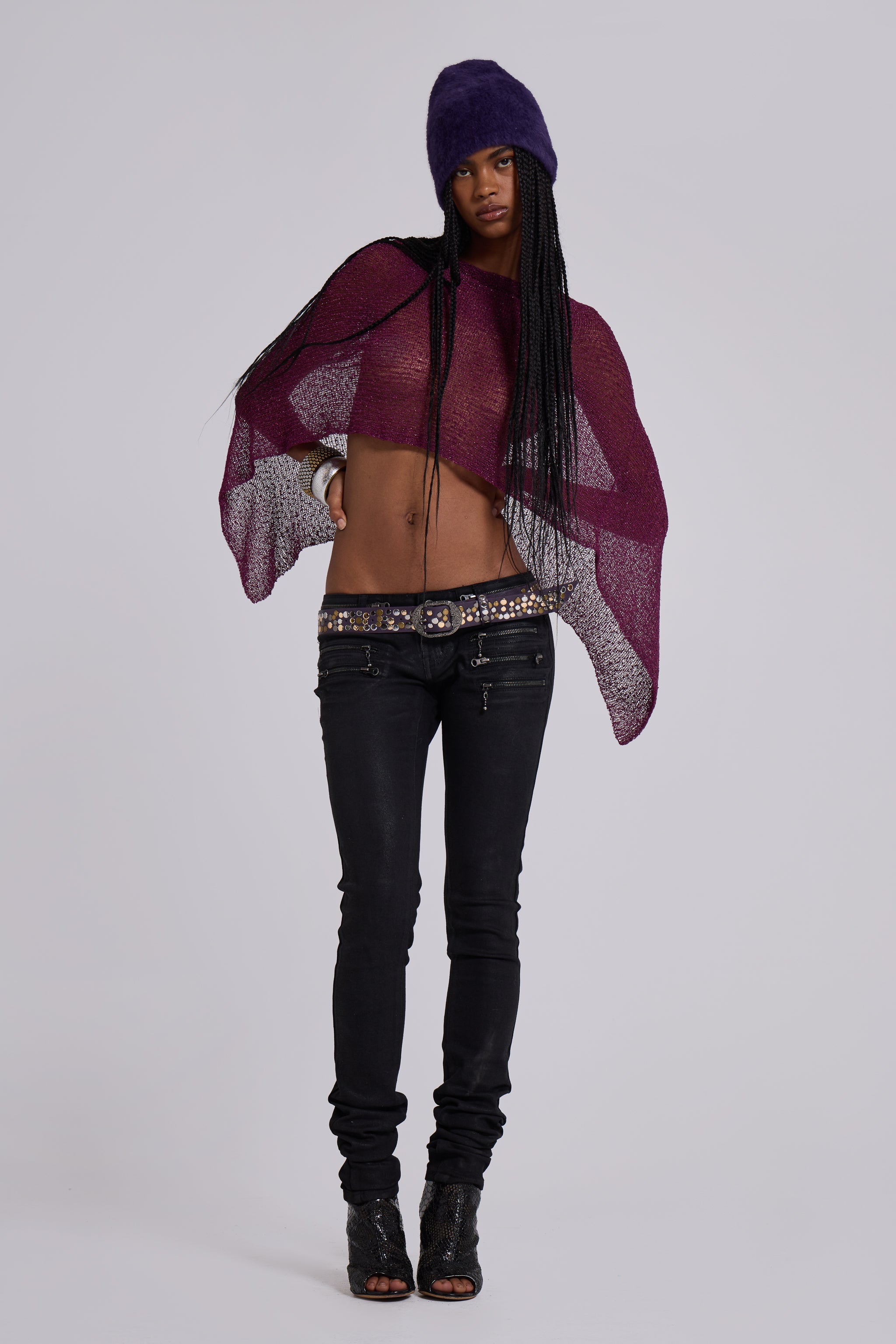 Infinity Multiway Knit Cape in Wine
