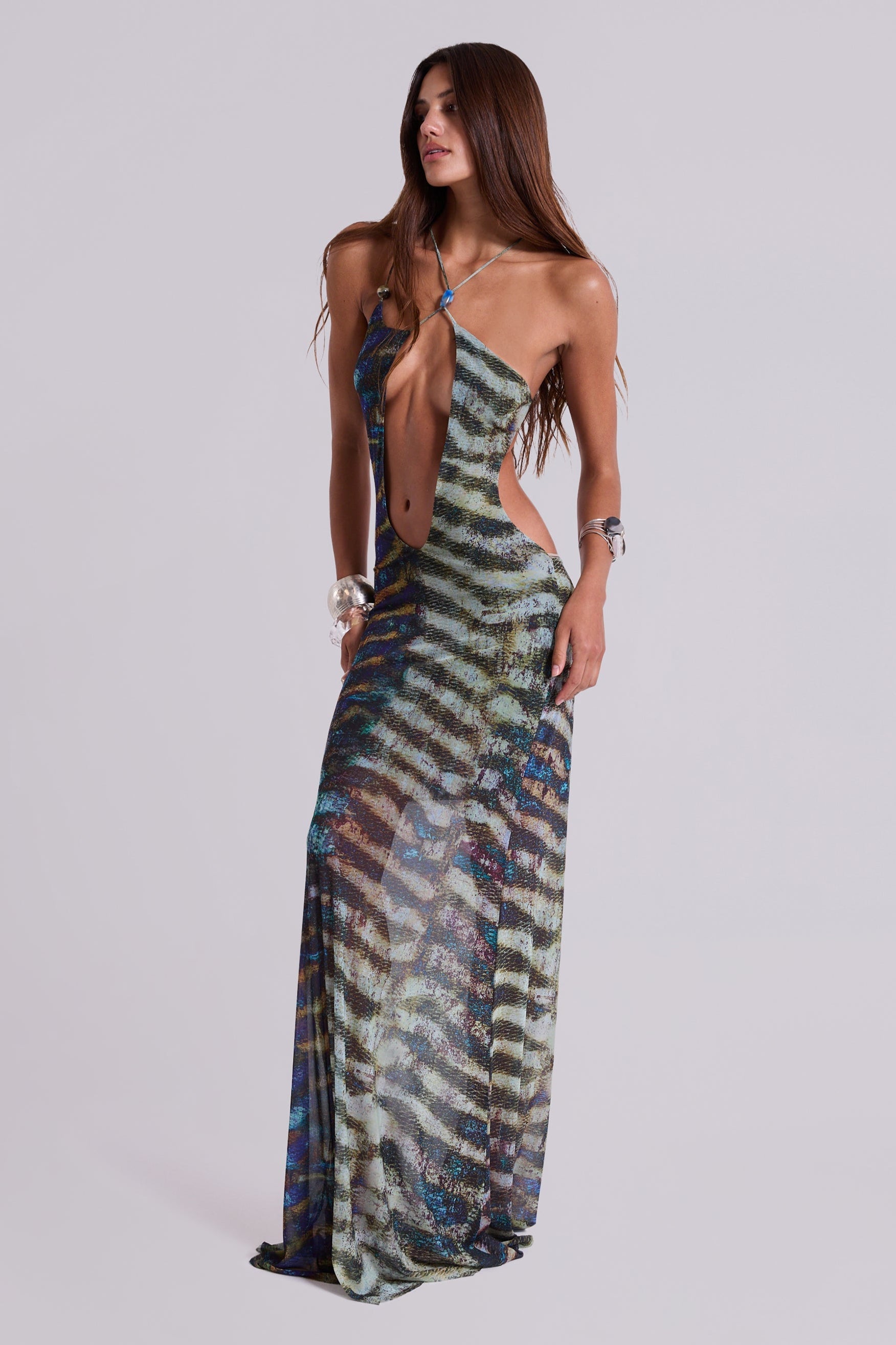 Dalitah Asymmetric Maxi Dress