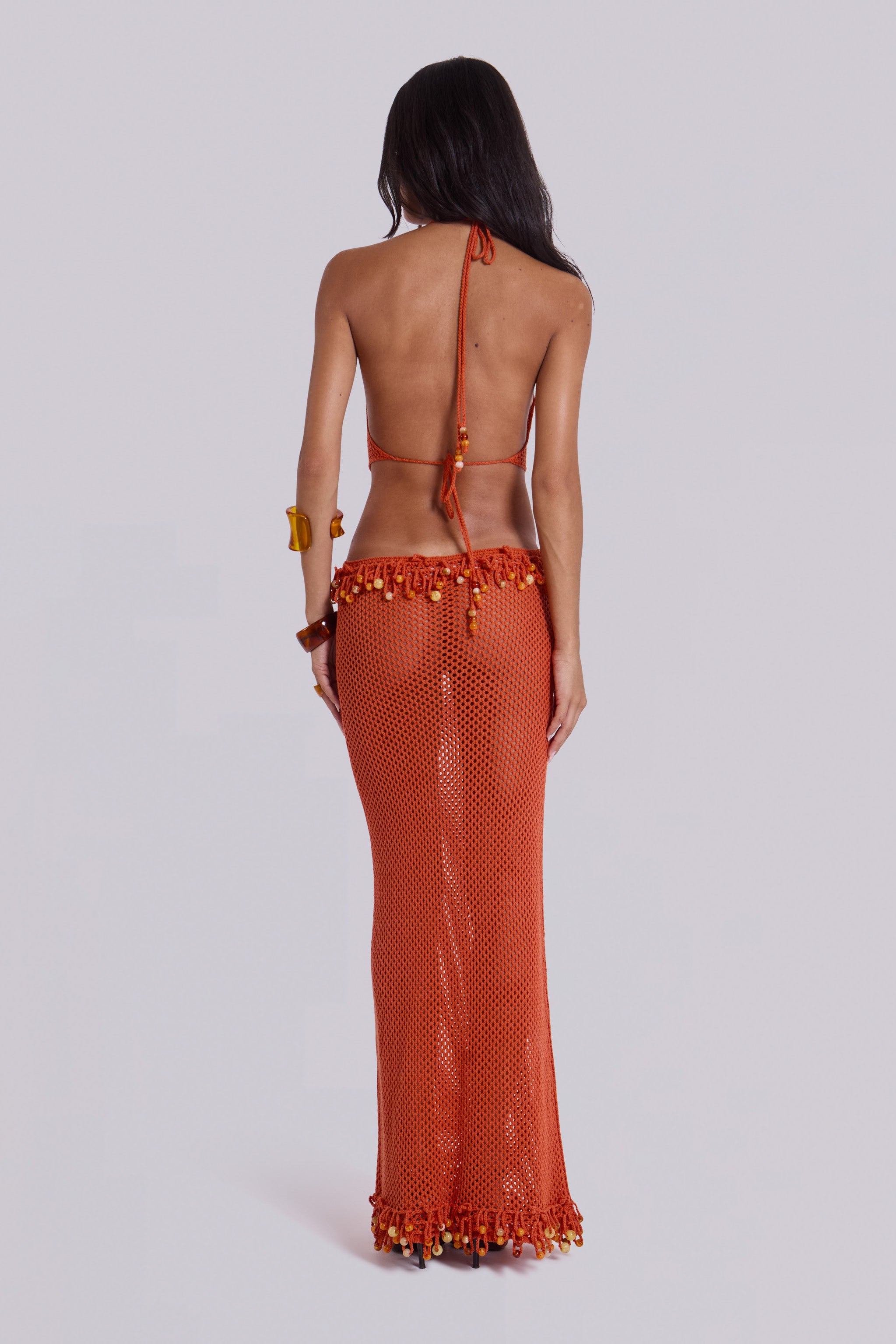 Naida Beaded Crochet Maxi Dress