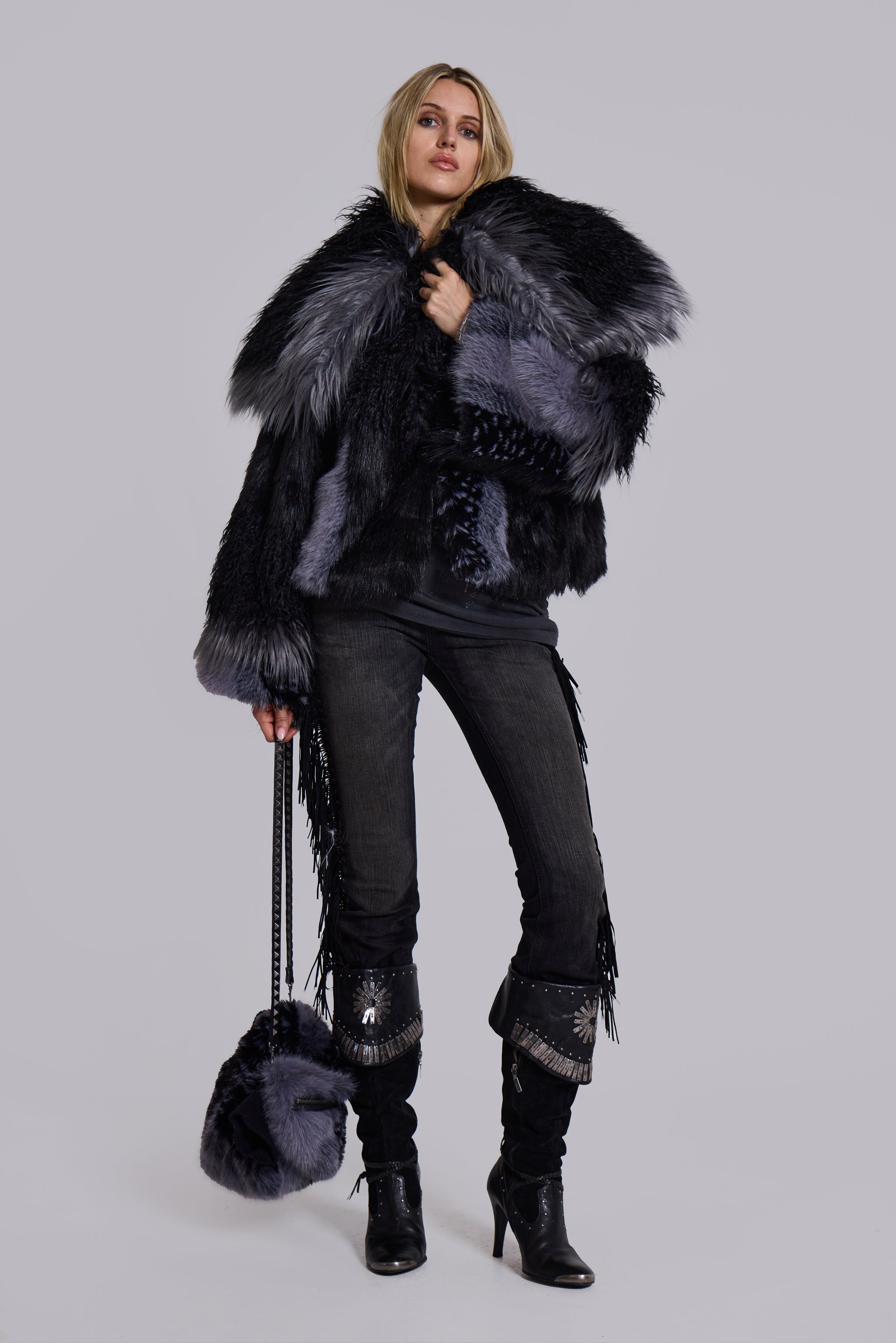 Oksana Faux Fur Muff Bag