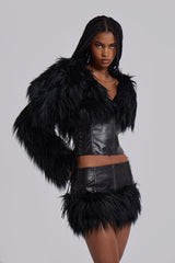 Viera Faux Fur and Leather Jacket