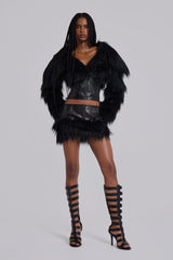 Viera Faux Fur and Leather Jacket