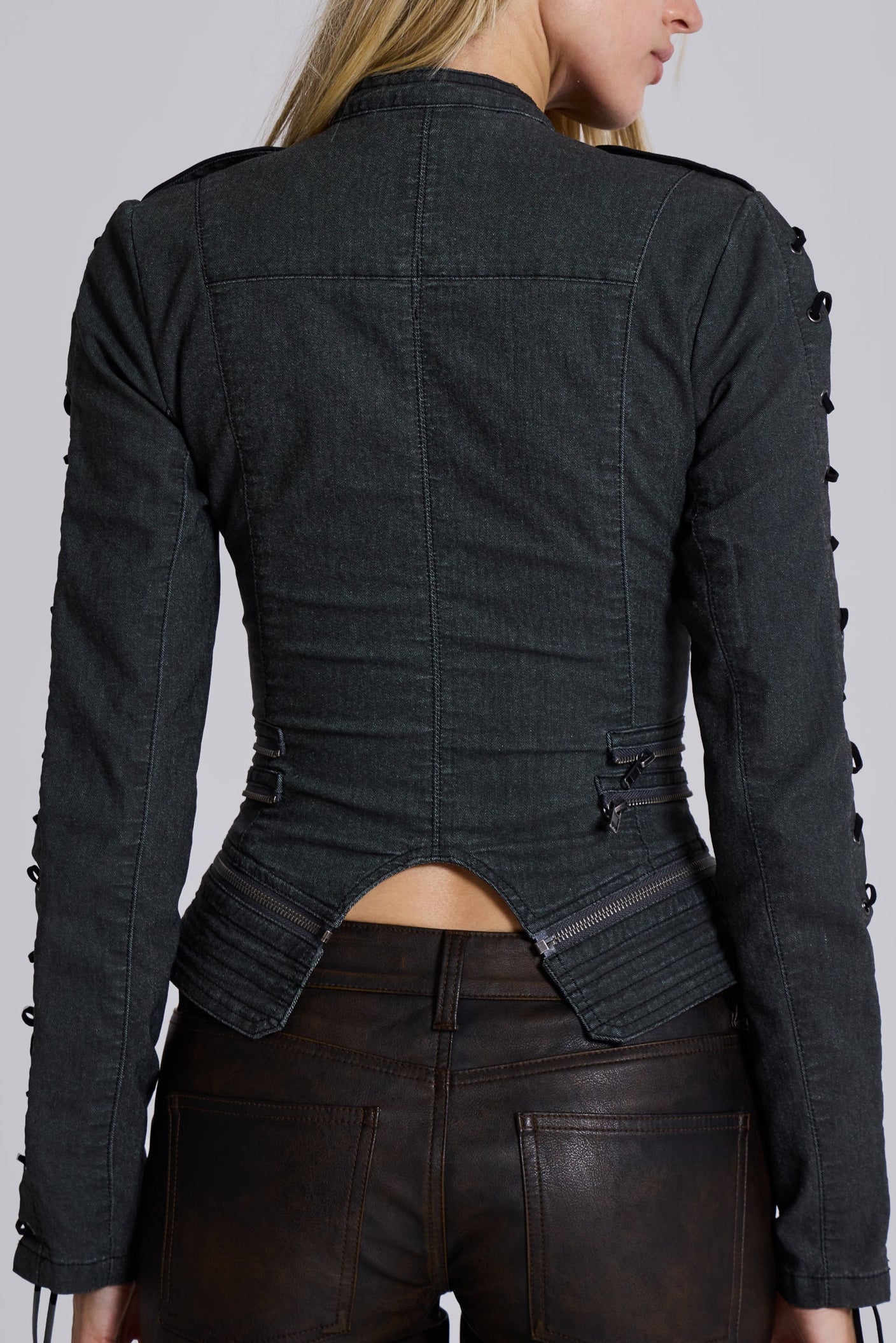 Charis Lace Up Military Jacket