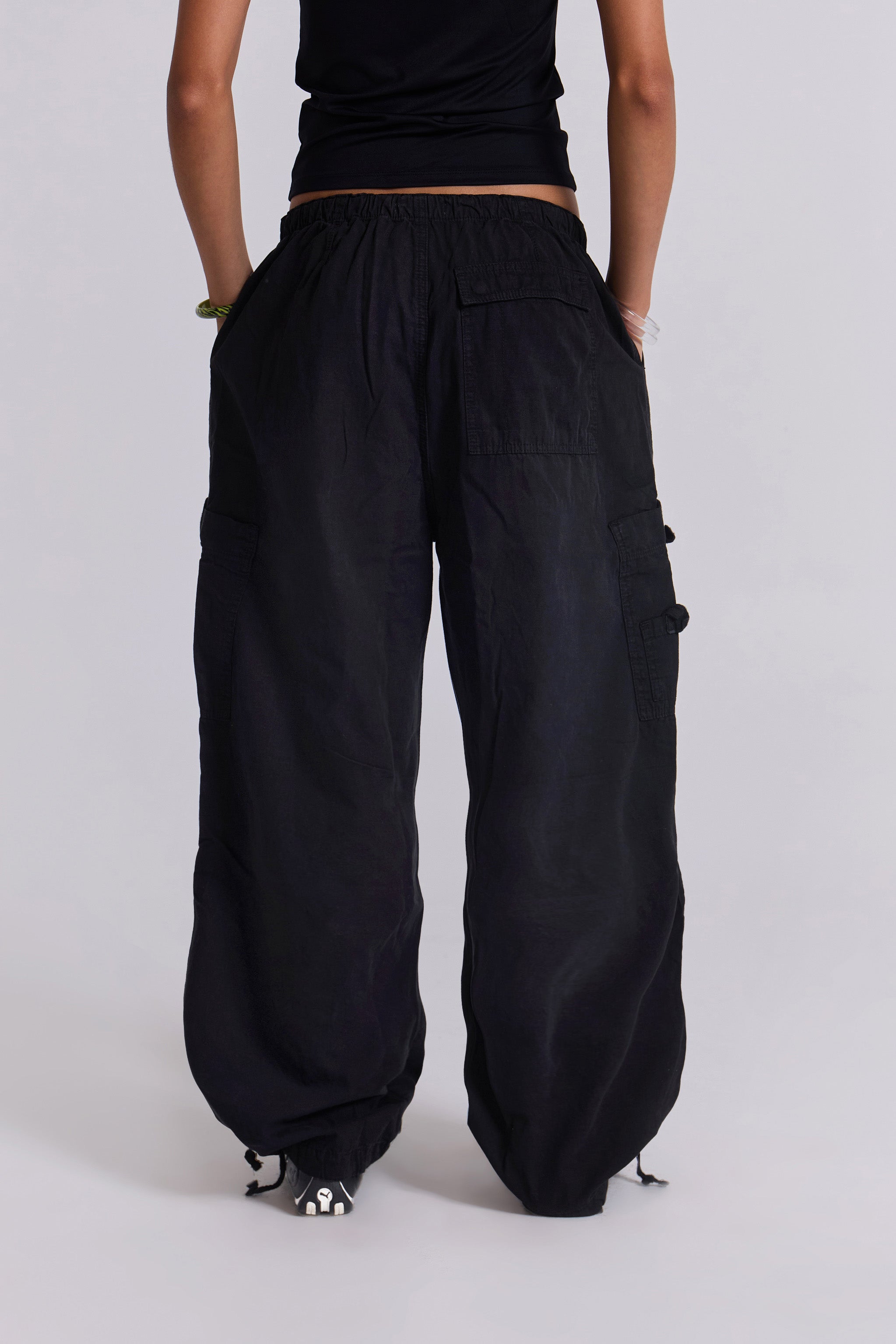 Black Parachute Cargo Pants