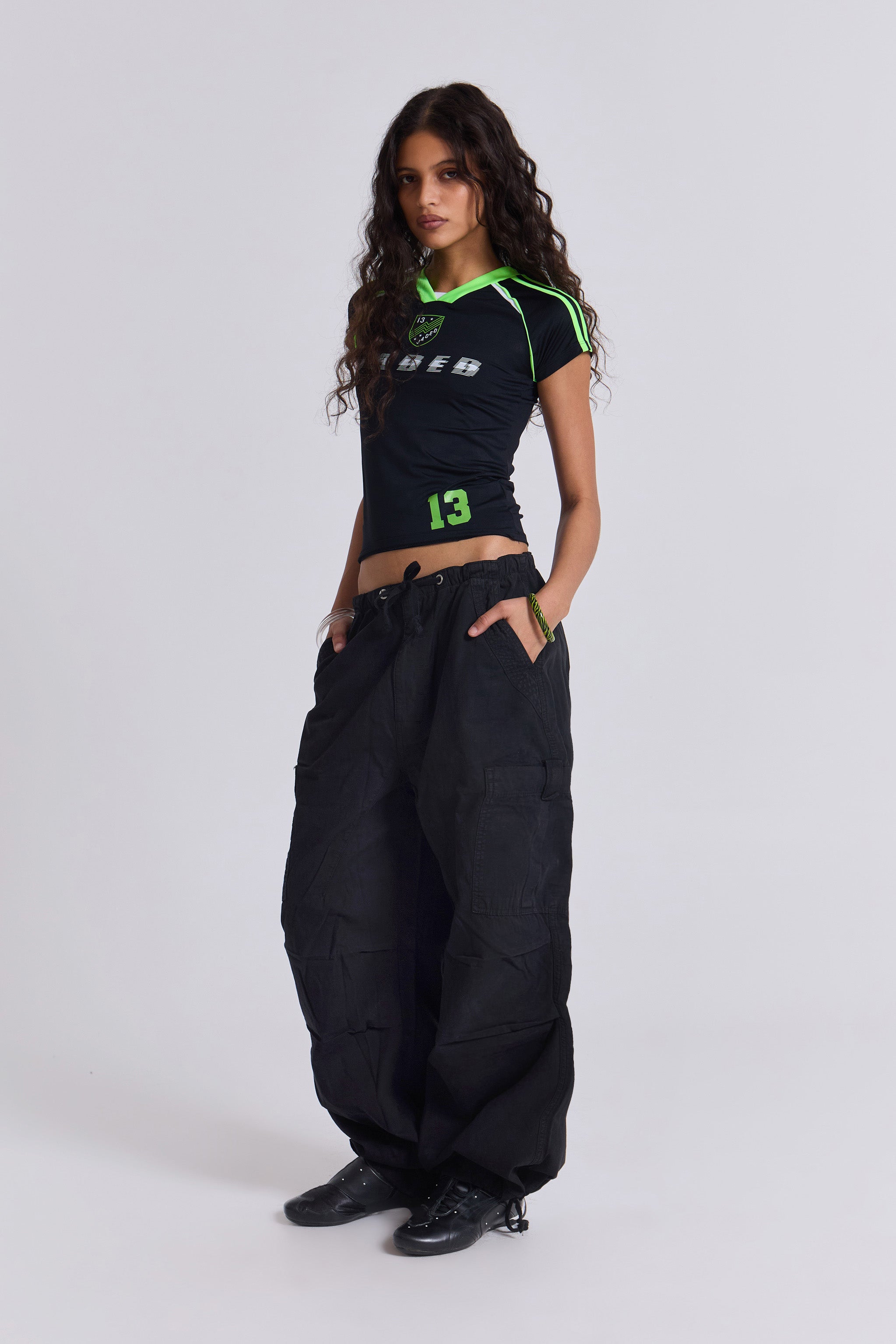 Black Parachute Cargo Pants