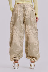 Hibiscus Bloom Parachute Cargo Pants