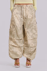 Hibiscus Bloom Parachute Cargo Pants