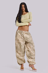 Hibiscus Bloom Parachute Cargo Pants