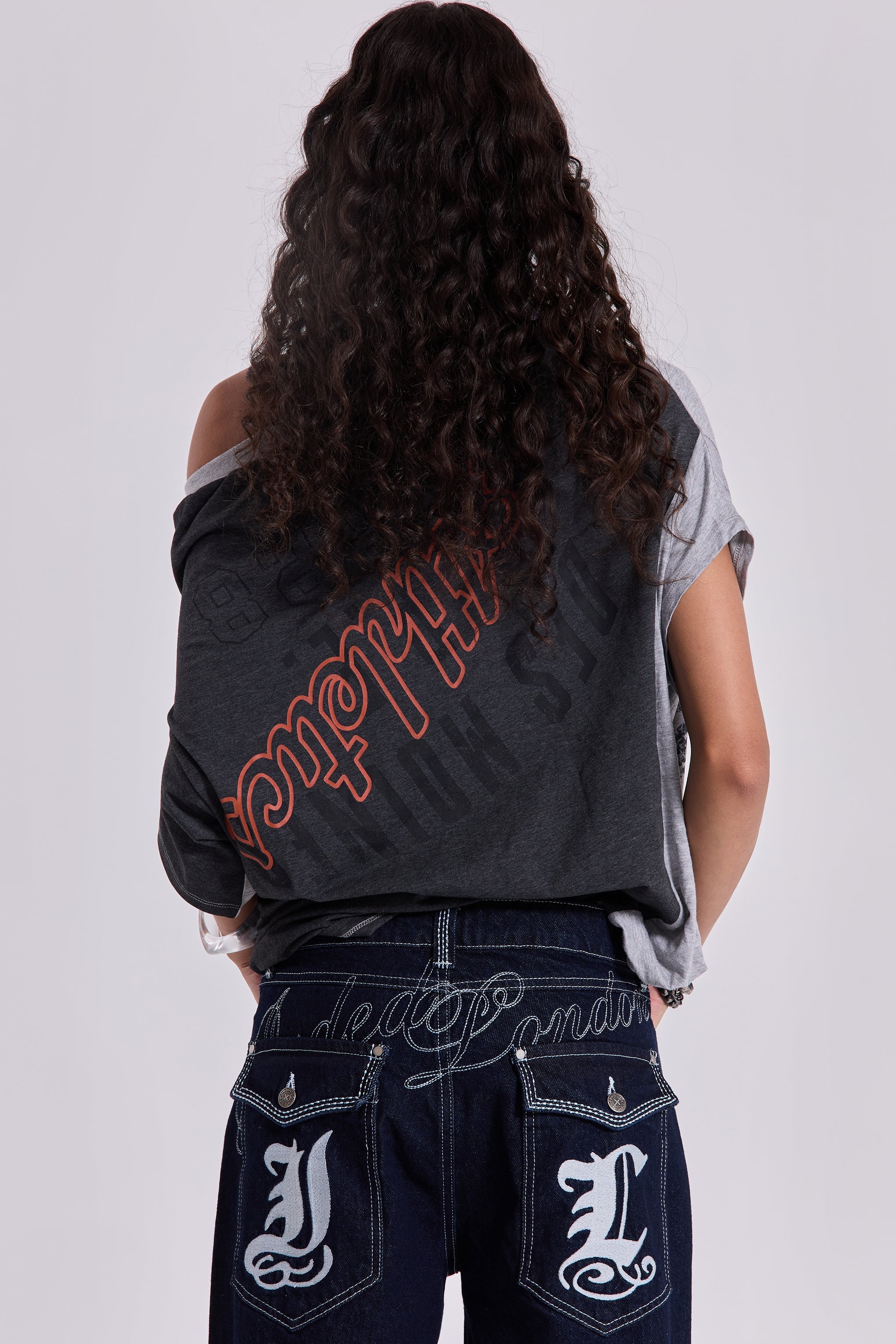 Sonic Embroidered Baggy Jeans