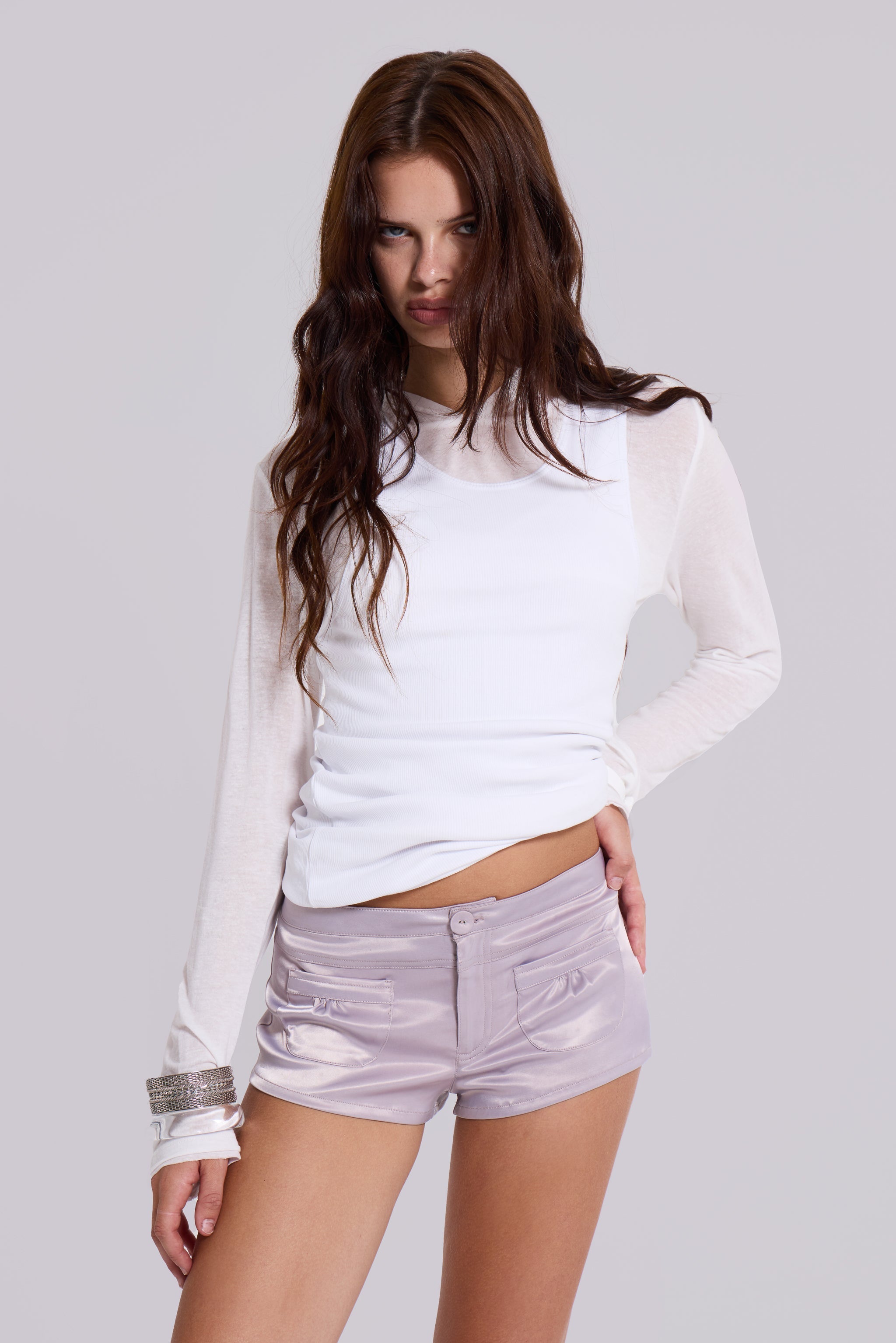 Ballet Satin Mini Shorts