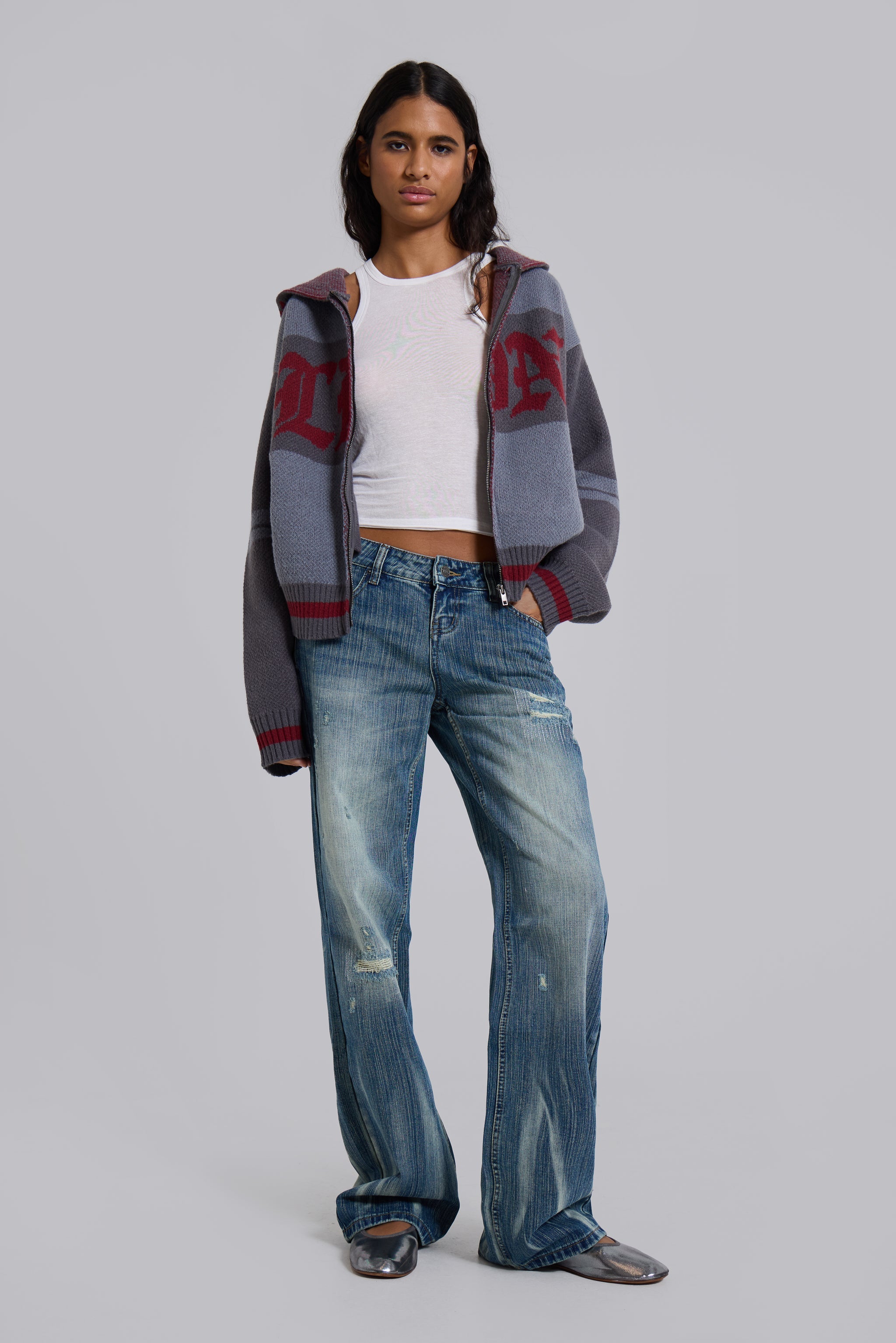 Hunter Loose Straight Leg Jeans in Blue Wash