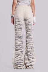 Arctic White Drift Flared Jeans