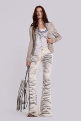 Arctic White Drift Flared Jeans
