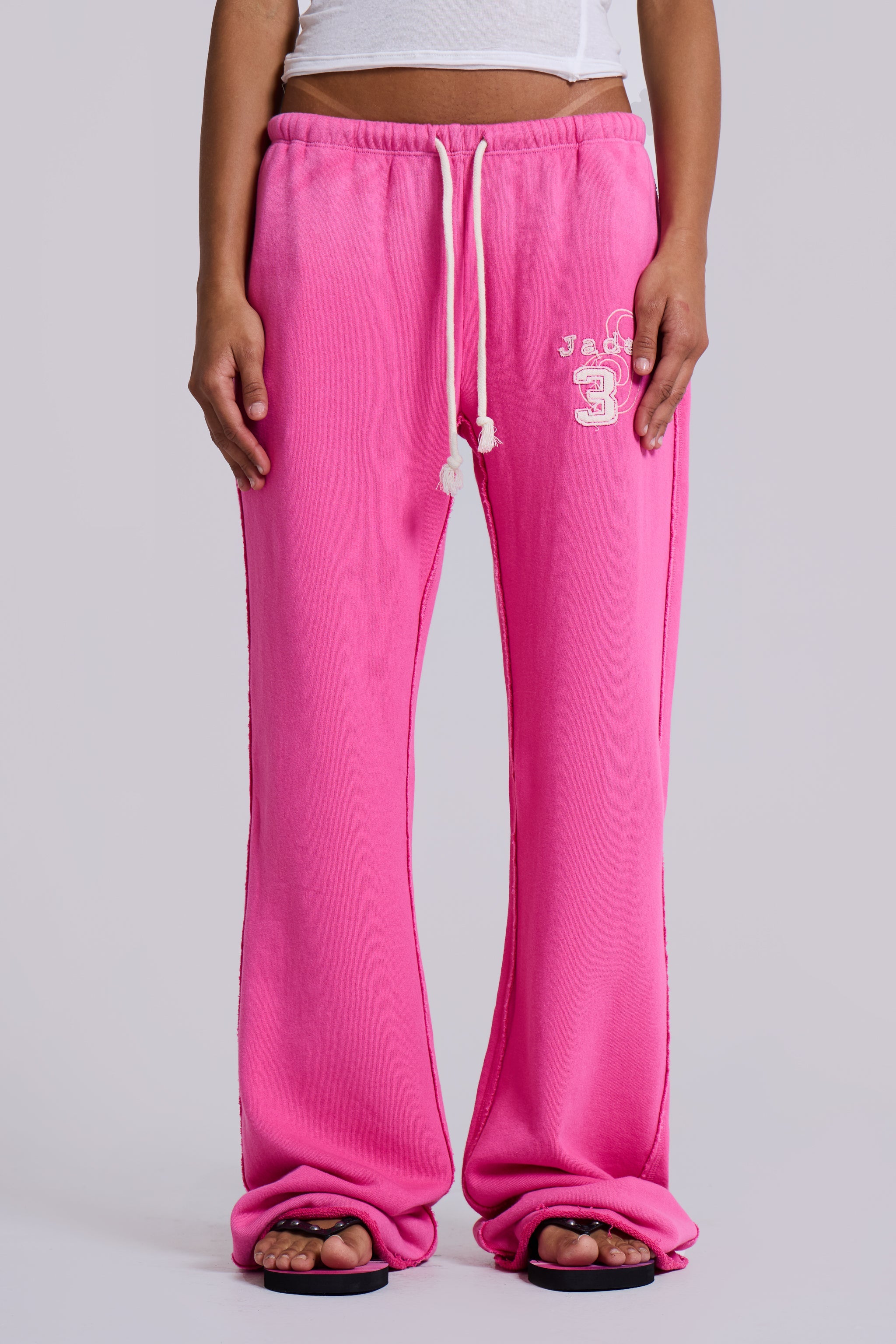 Cleo Slouchy Bootcut Jogger in Pink