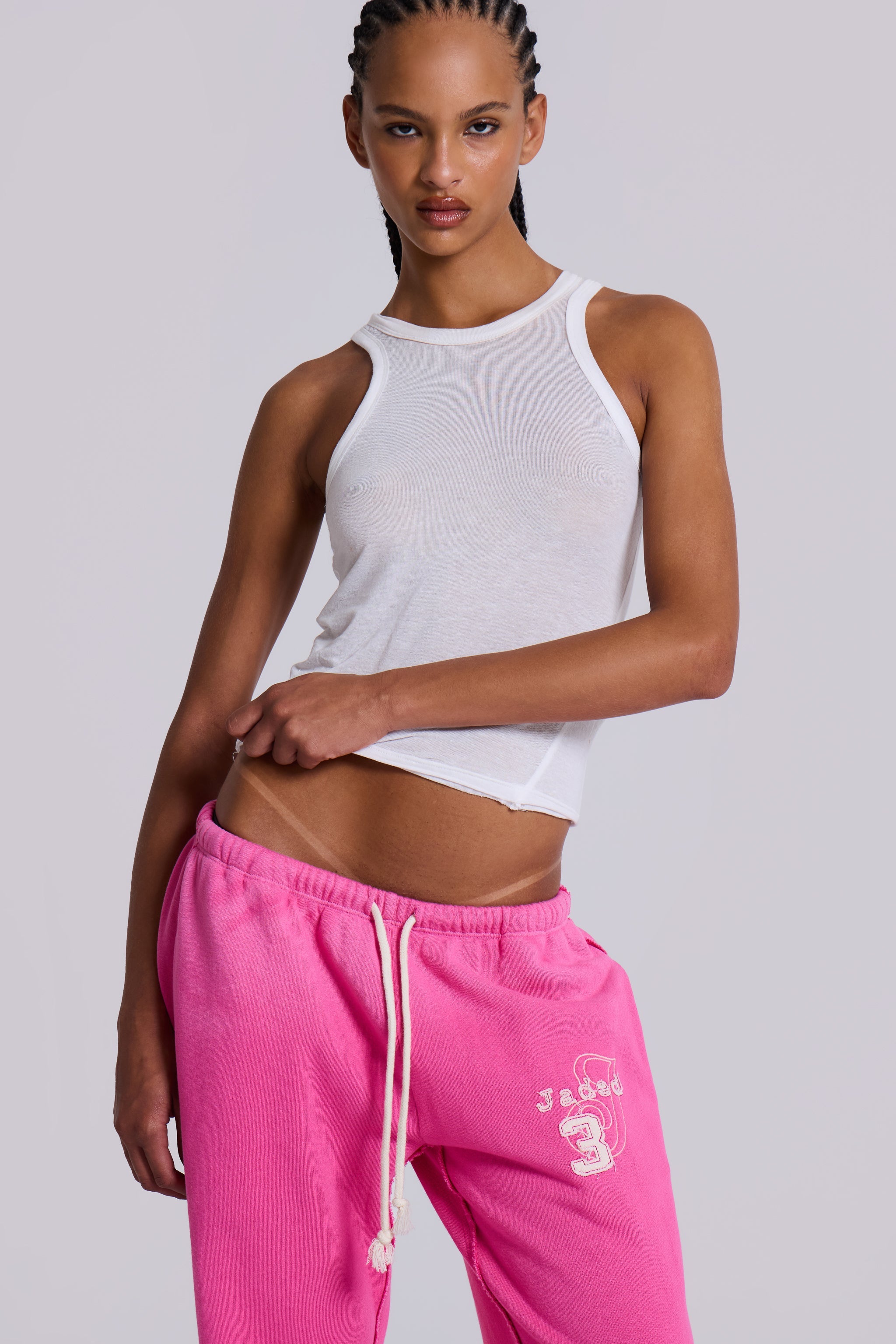 Cleo Slouchy Bootcut Jogger in Pink