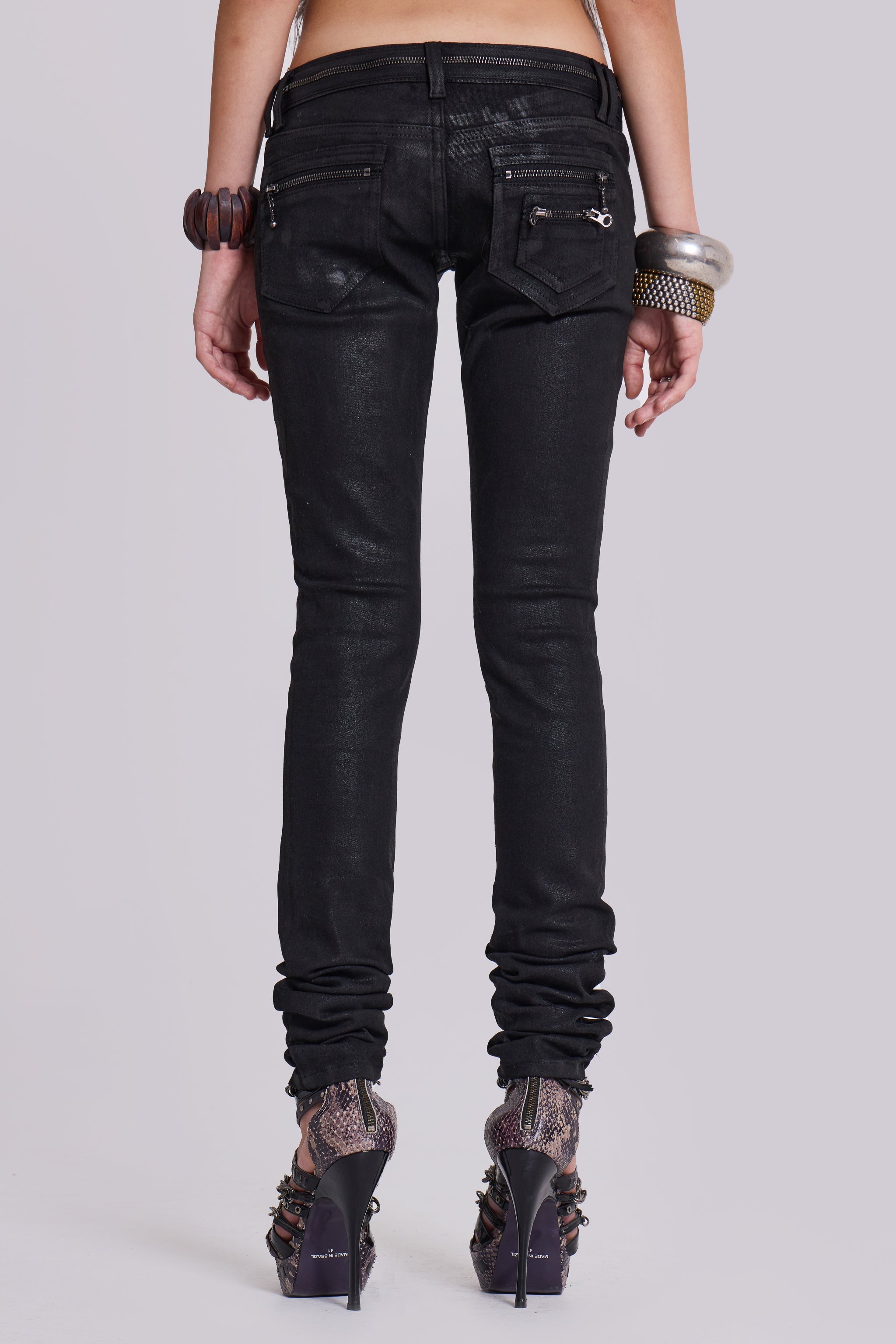 Ardor Coated Low Rise Skinny Jeans