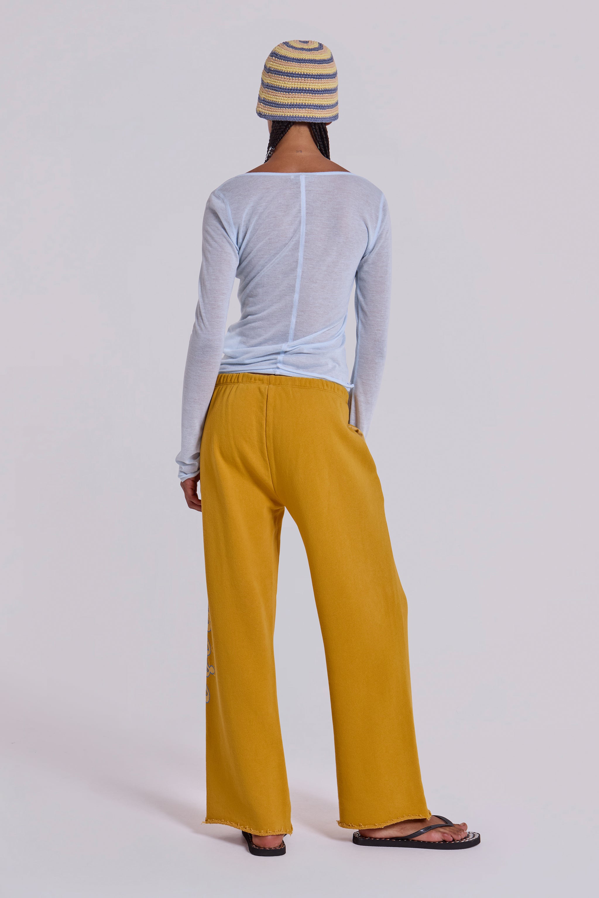 Offshore Cropped Joggers in Saffron