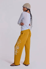 Offshore Cropped Joggers in Saffron
