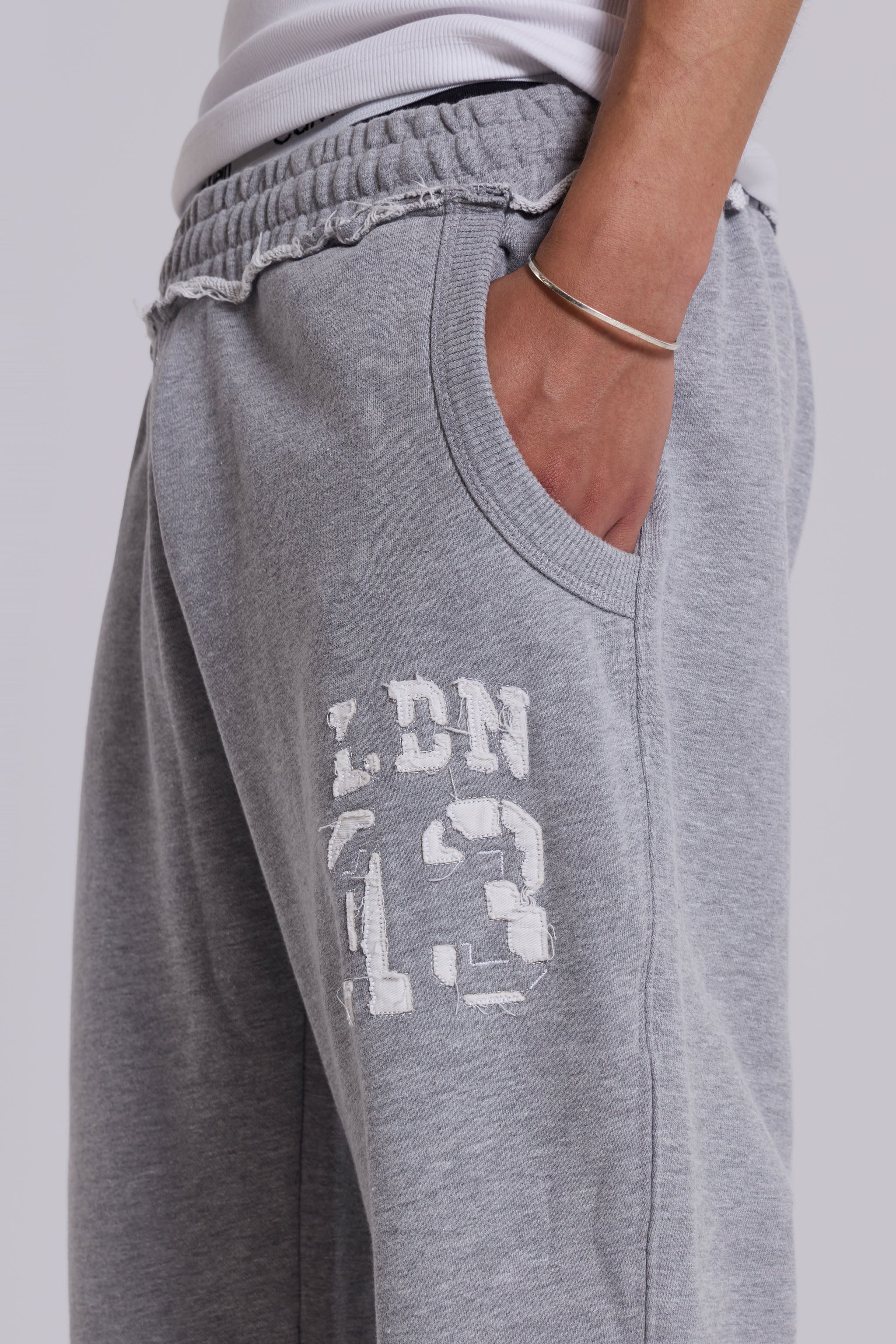 13 Grey Marl Slim Monster Joggers