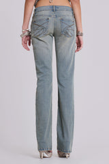 Cassia Cooper Bootcut Jeans in Light Blue