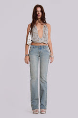 Cassia Cooper Bootcut Jeans in Light Blue