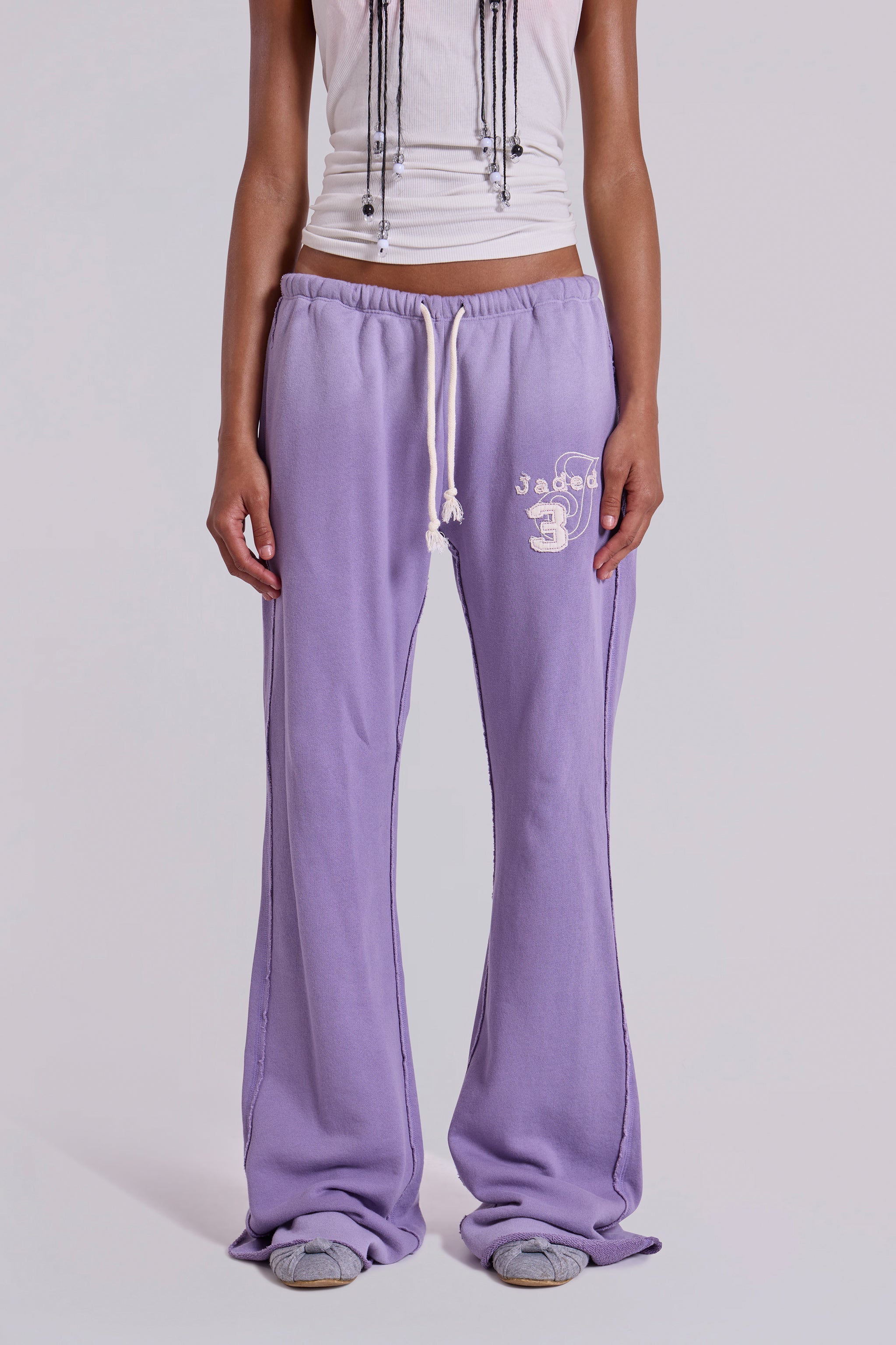 Cleo Slouchy Bootcut Jogger in Purple