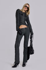 Charis Lace Up Military Jacket