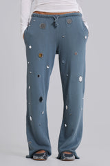 Tarra Embellished Slouchy Bootcut Jogger