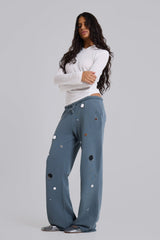Tarra Embellished Slouchy Bootcut Jogger