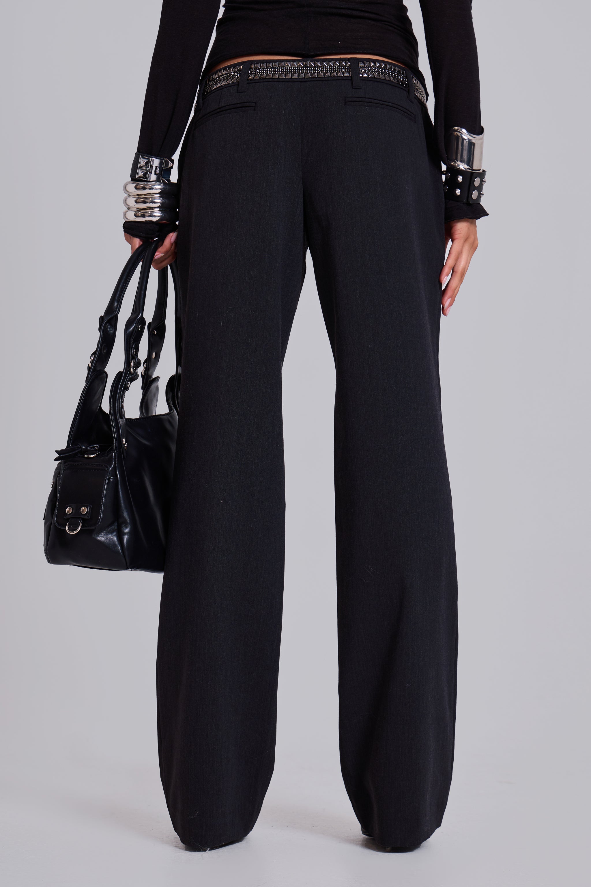 Venissa Embellished Low Rise Tailored Trousers