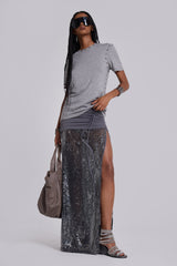 Studded Grey Marl Mist T-Shirt
