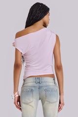 Dare To Drape In Pink With Flower Detail