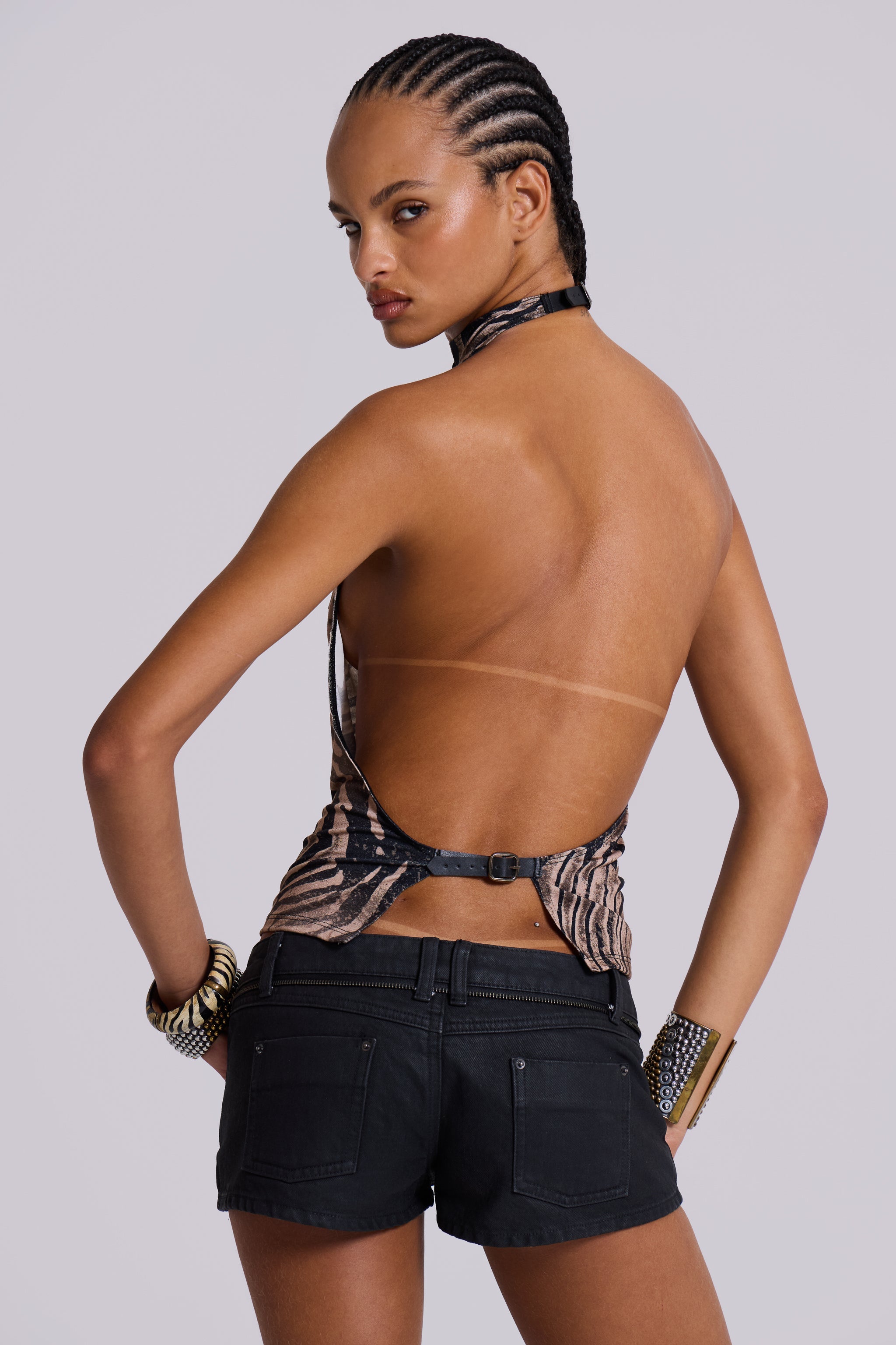 Zebra Zene Backless Top