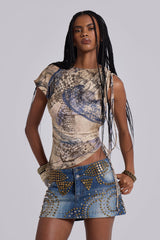 Nuka Asymmetric Drape Top