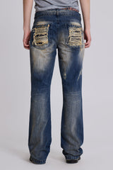 Metal Flared Jeans