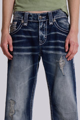 Rock Revival Mid Blue Gwen Flared Jeans