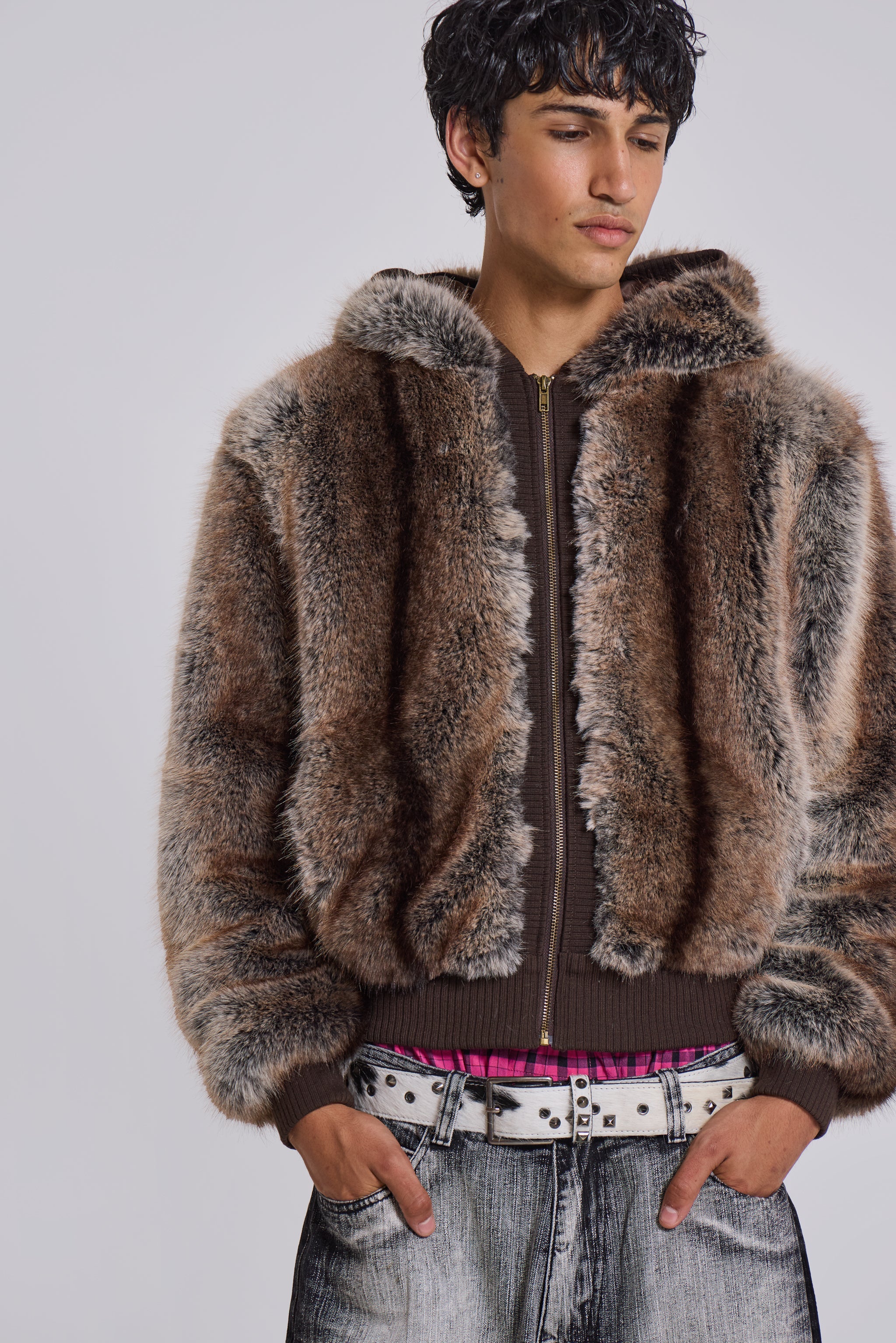 Bear Faux Fur Jacket