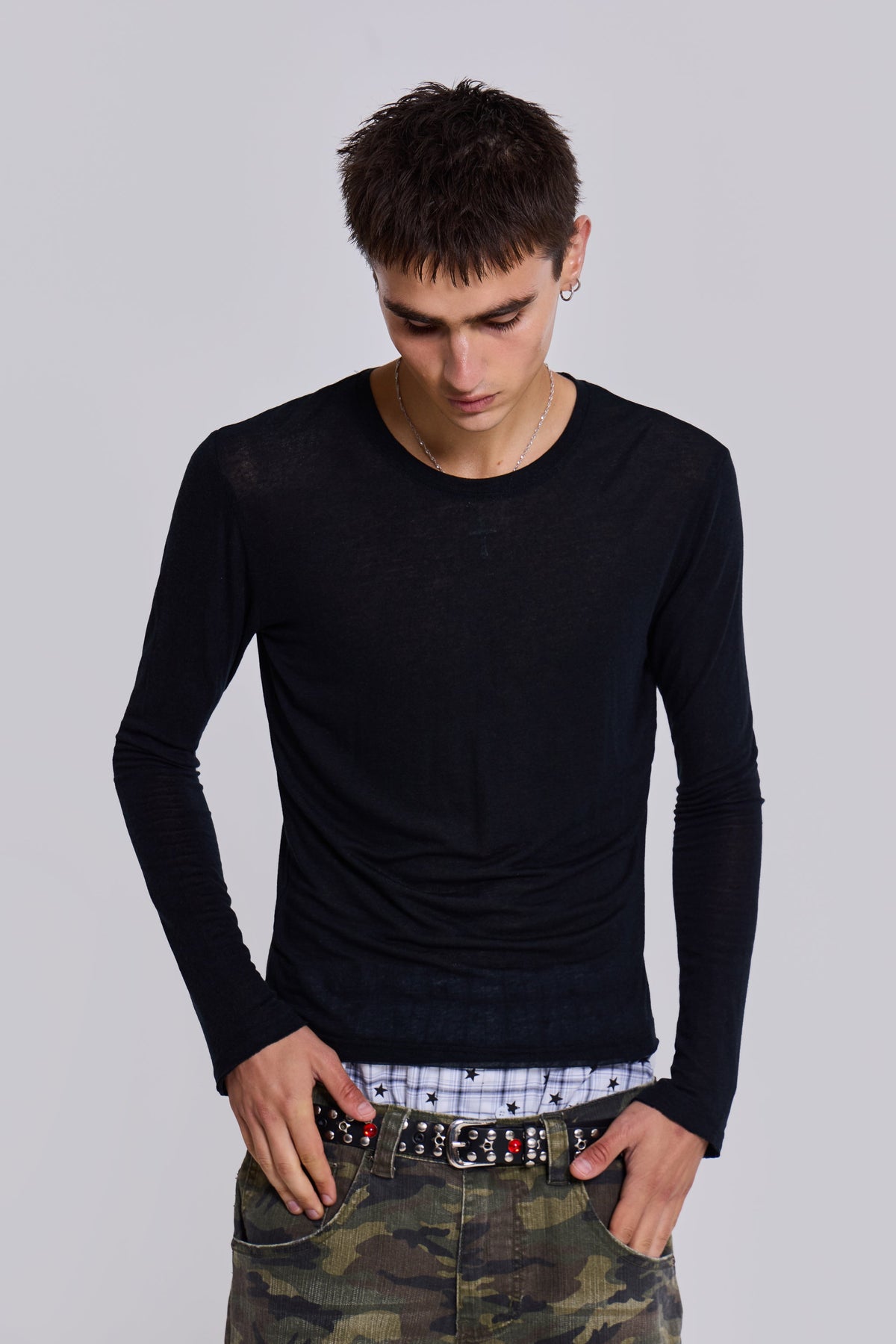 Black Mist Long Sleeve Top