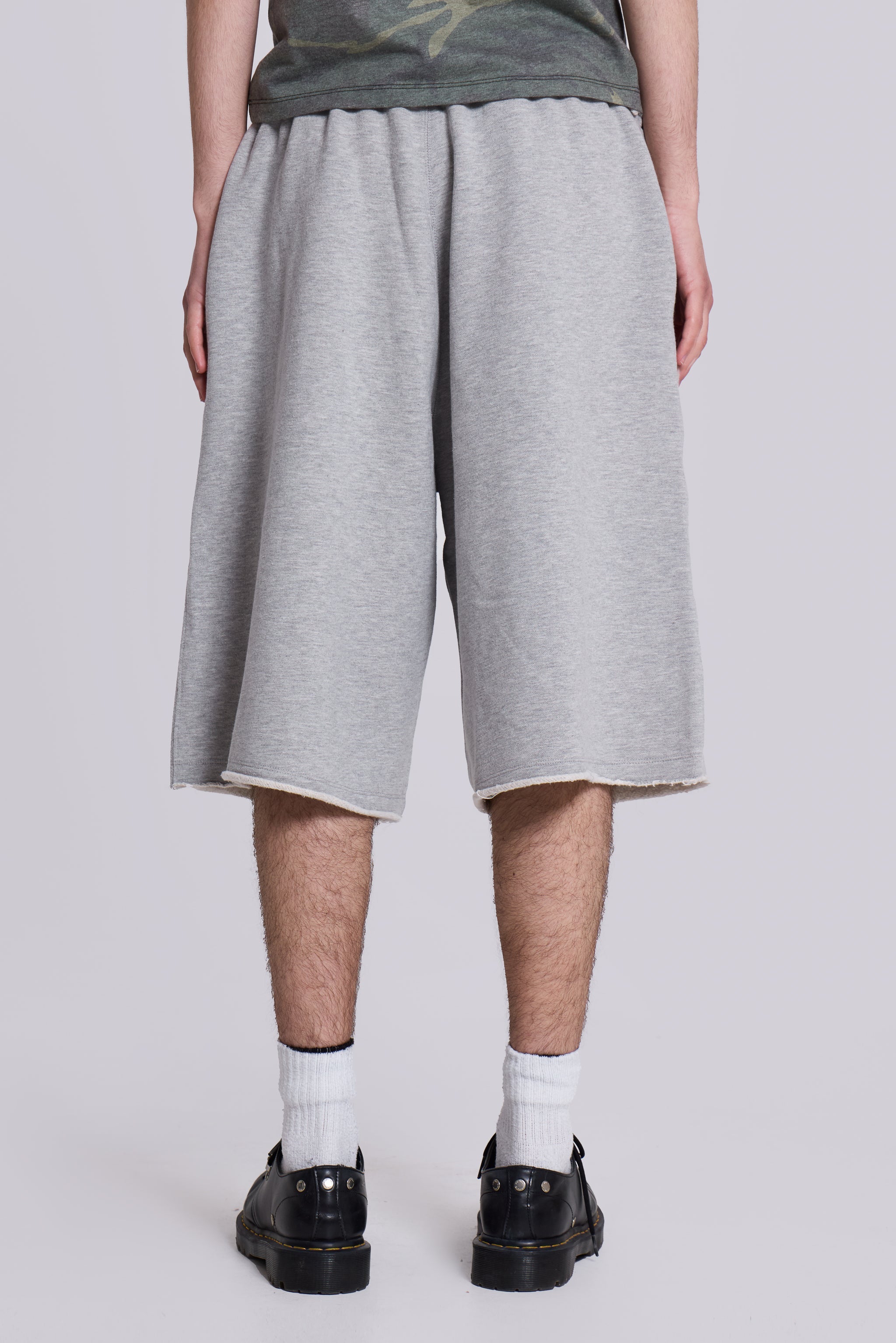 Grey Marl Monster Jogger Baggy Shorts