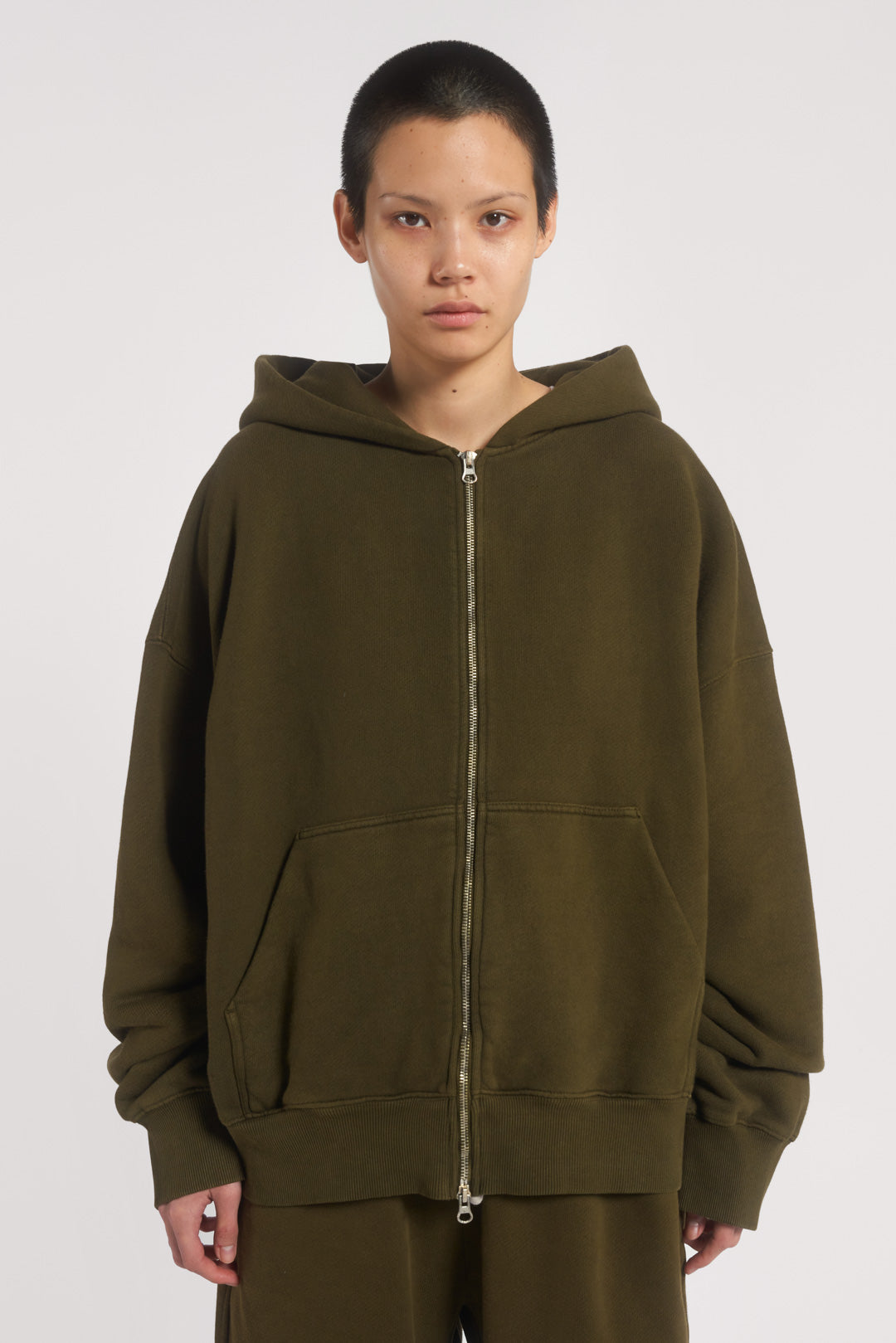 NTRLS Moss Oversized Zip Through Hoodie