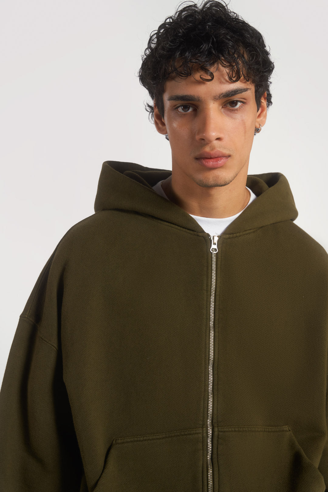 NTRLS Moss Oversized Zip Through Hoodie