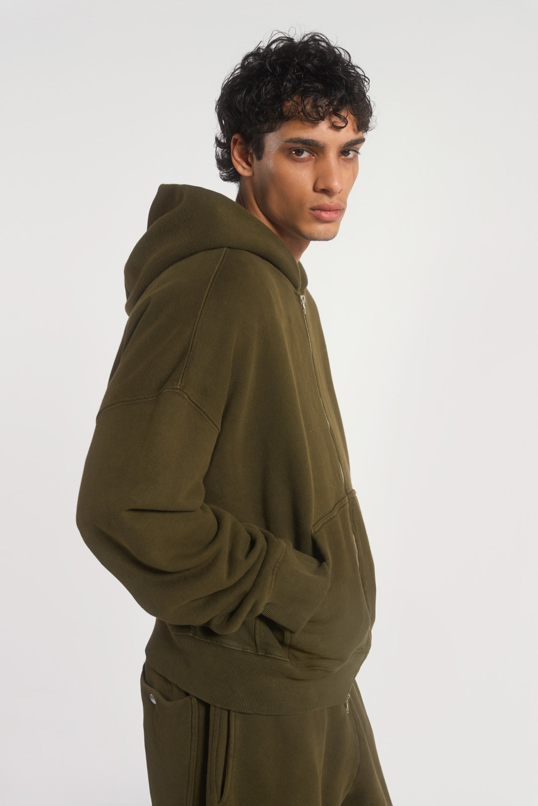 NTRLS Moss Oversized Zip Through Hoodie