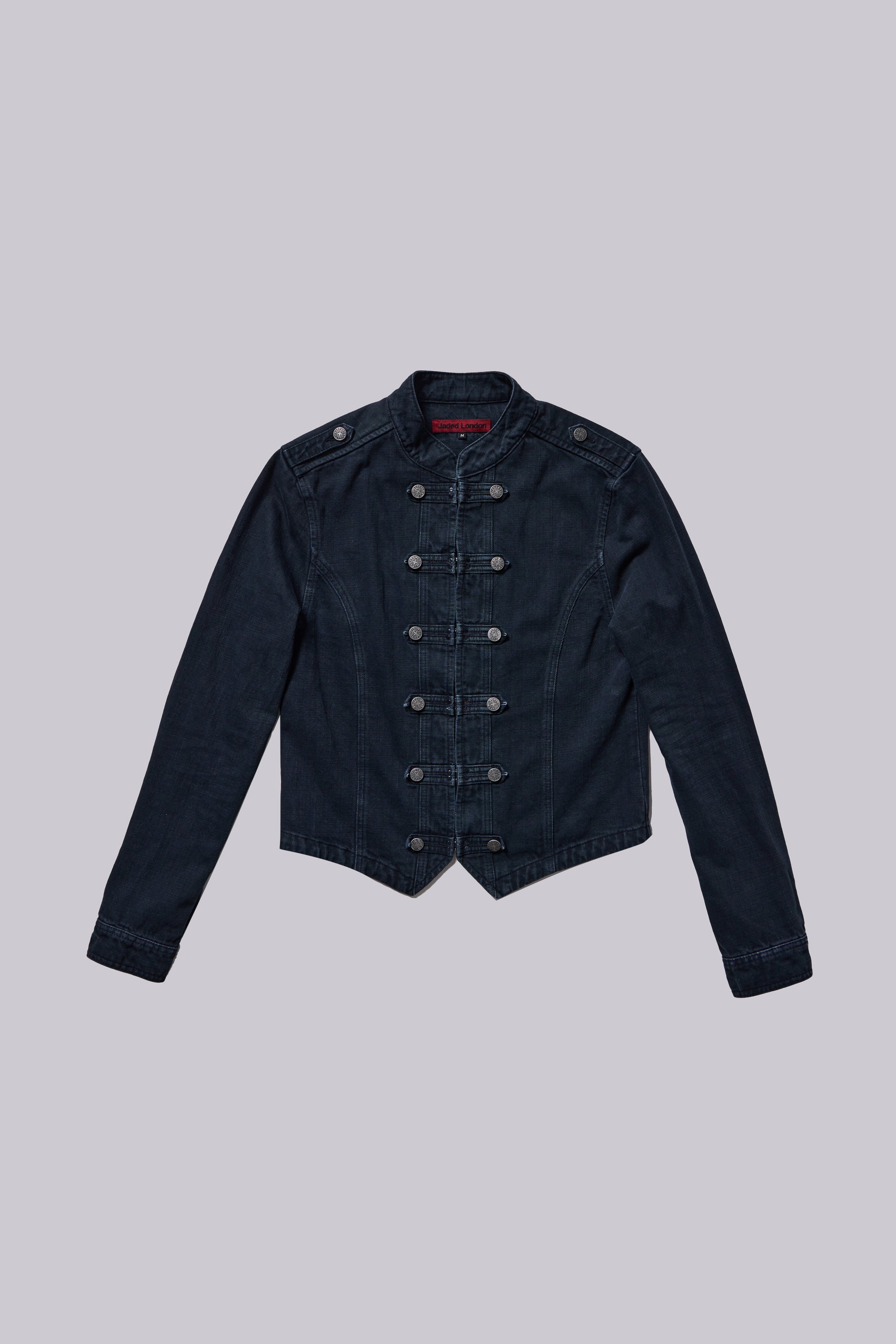 Rebel Military Jacket in Washed Black