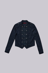 Rebel Military Jacket in Washed Black