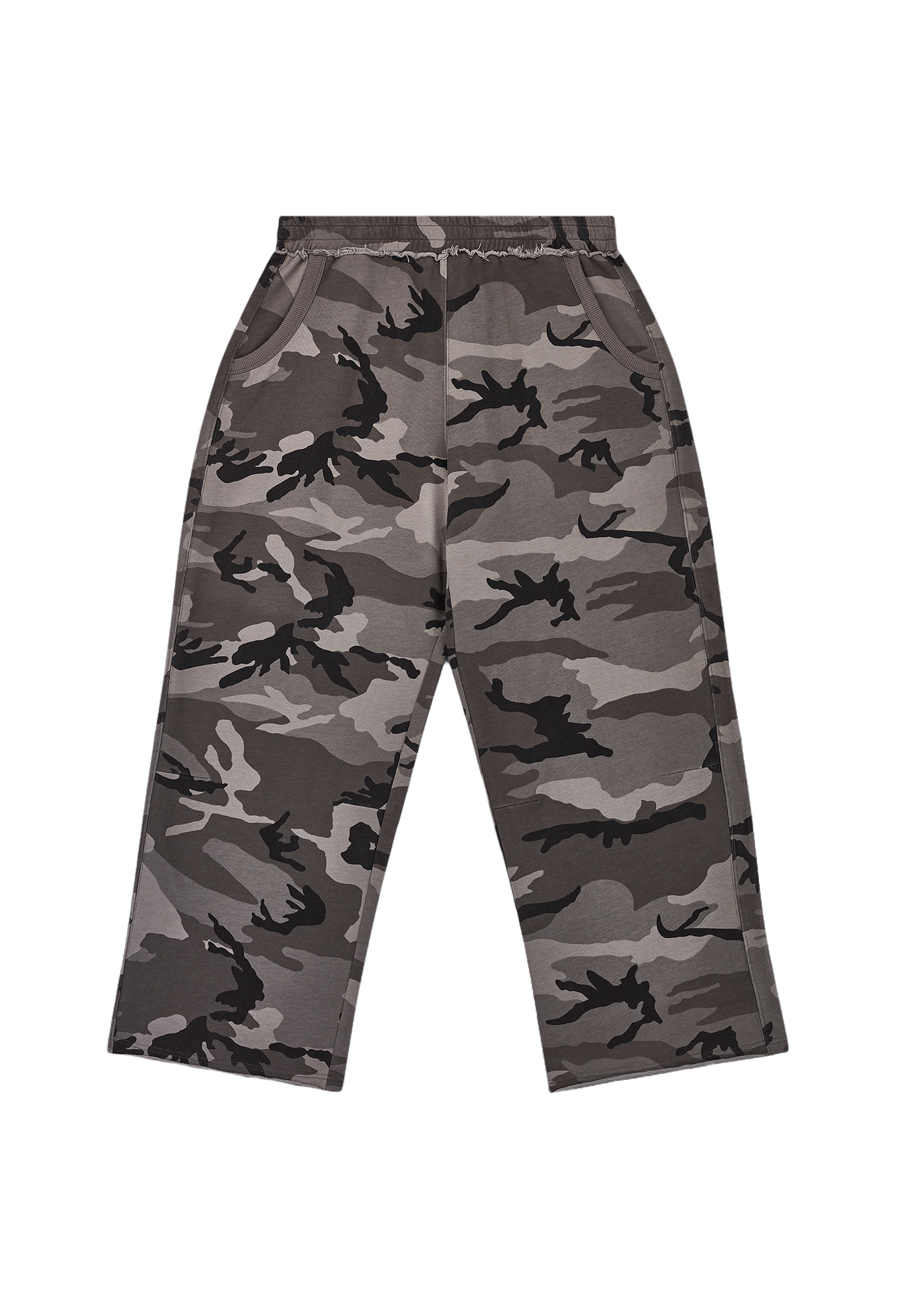 Black Baggy Camo Monster Joggers