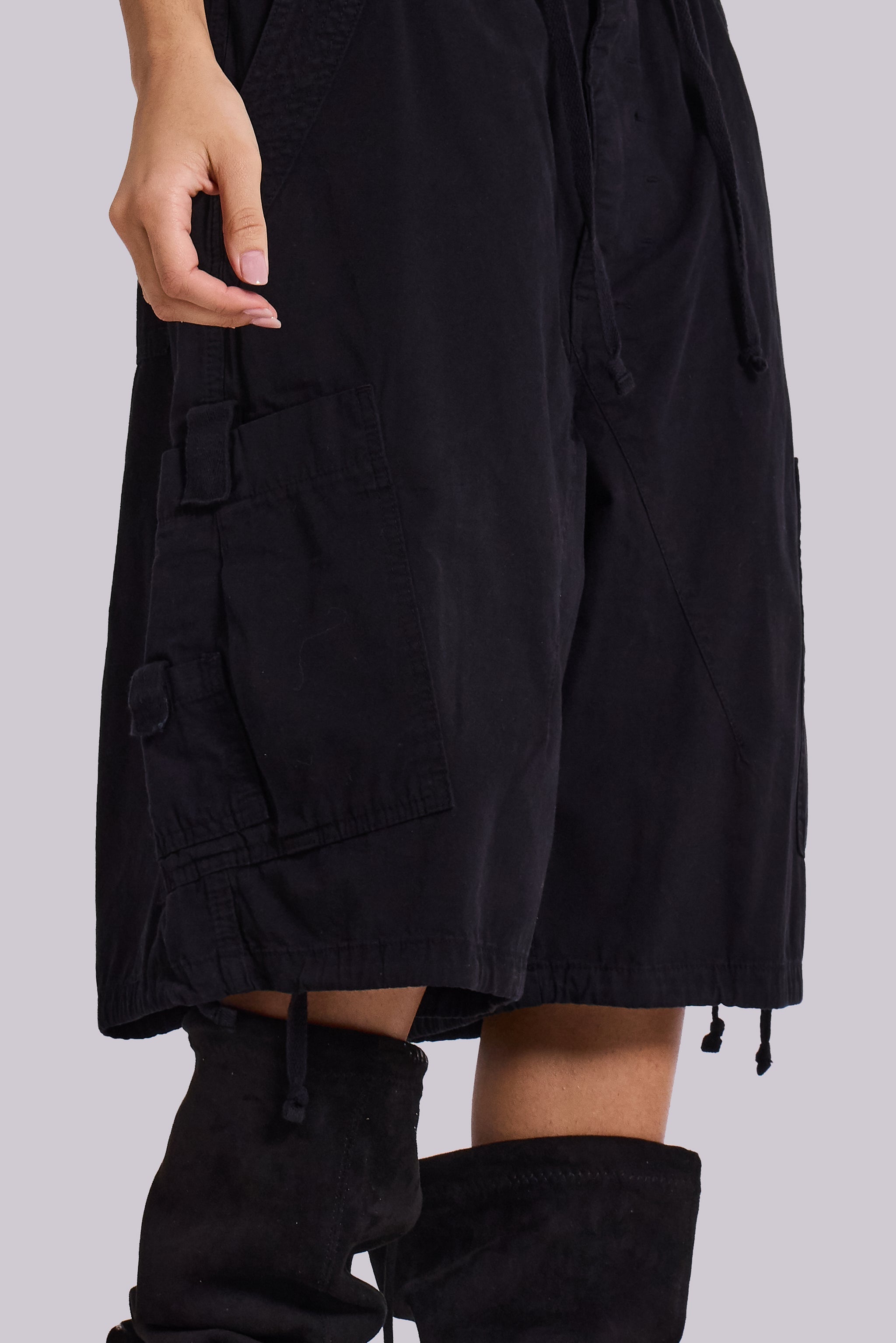 Black Parachute Cargo Shorts