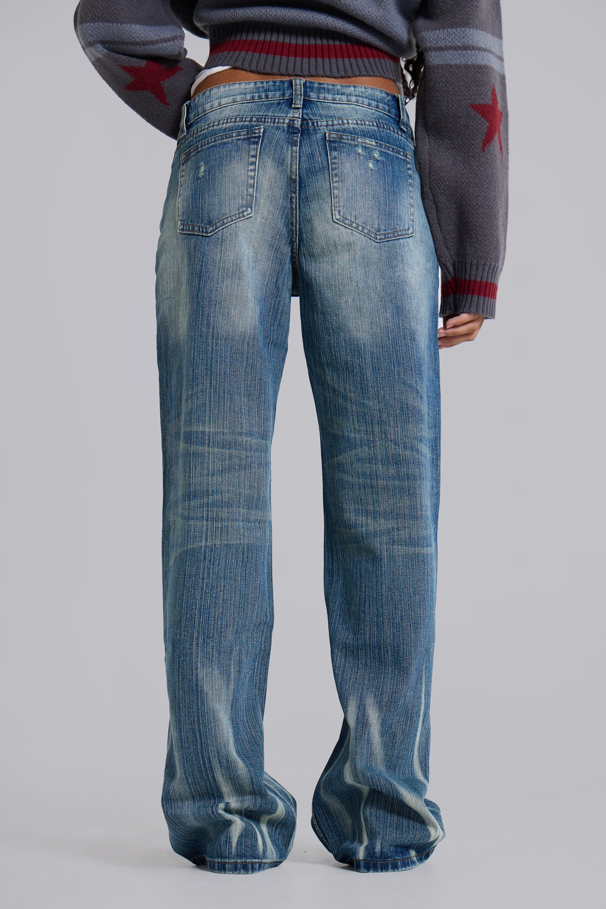 Hunter Loose Straight Leg Jeans in Blue Wash