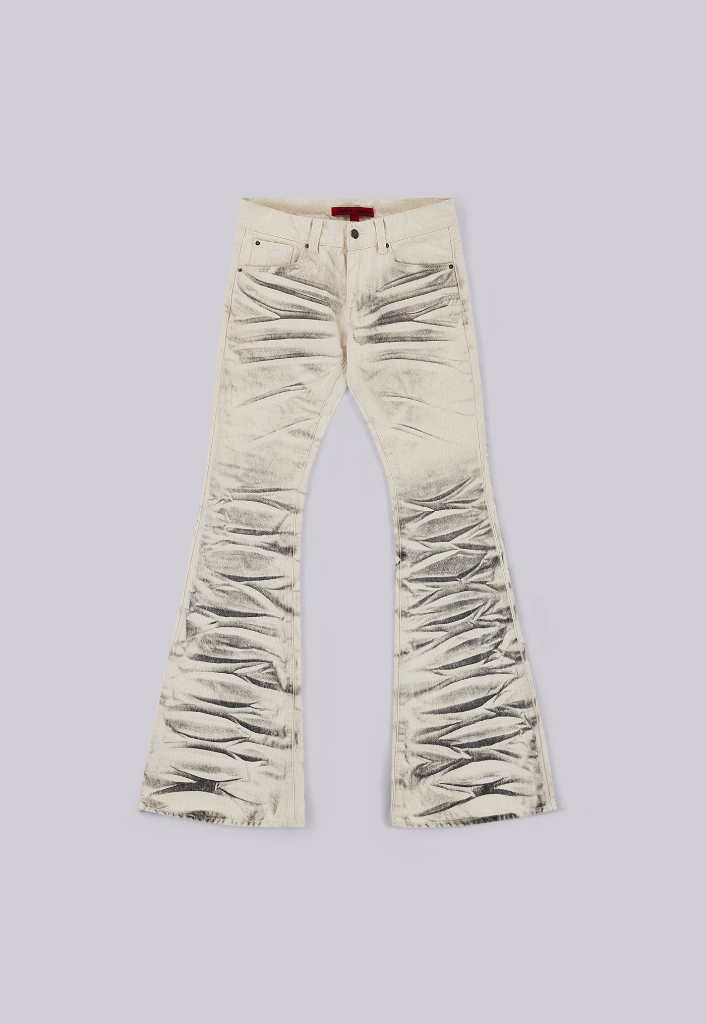 Arctic White Drift Flared Jeans