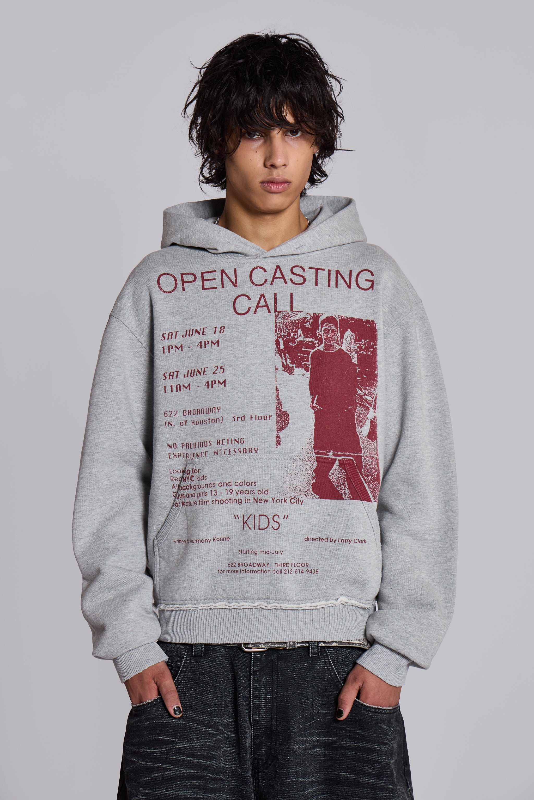 Open Casting Grey Marl Hoodie