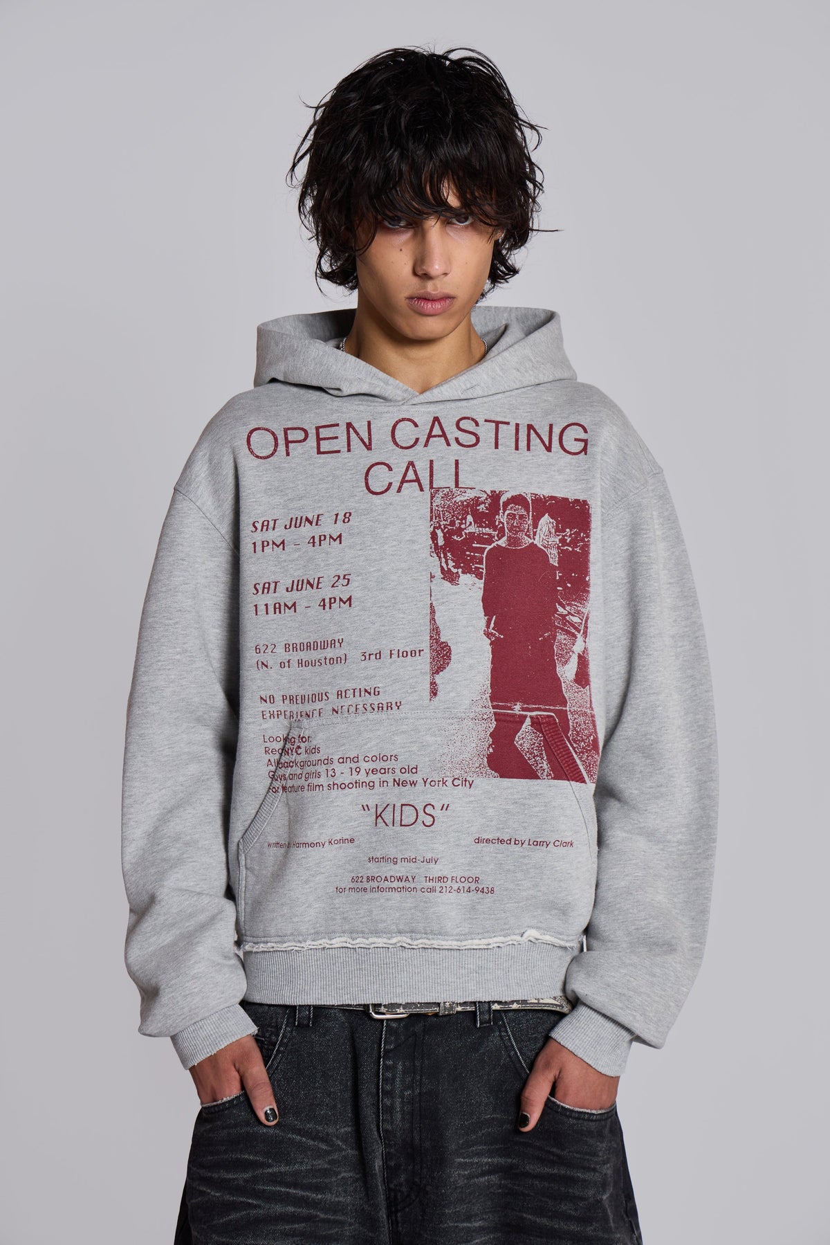 Open Casting Grey Marl Hoodie